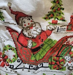 Vintage | Retro Christmas Santa Half Apron
